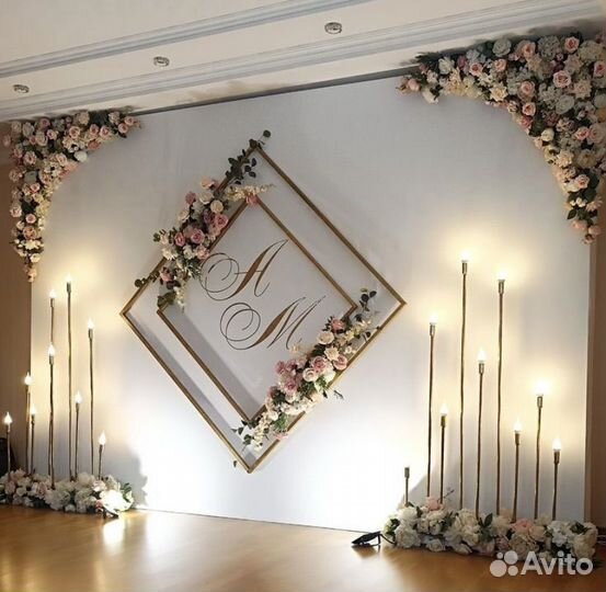 Свадебный декор фотозона