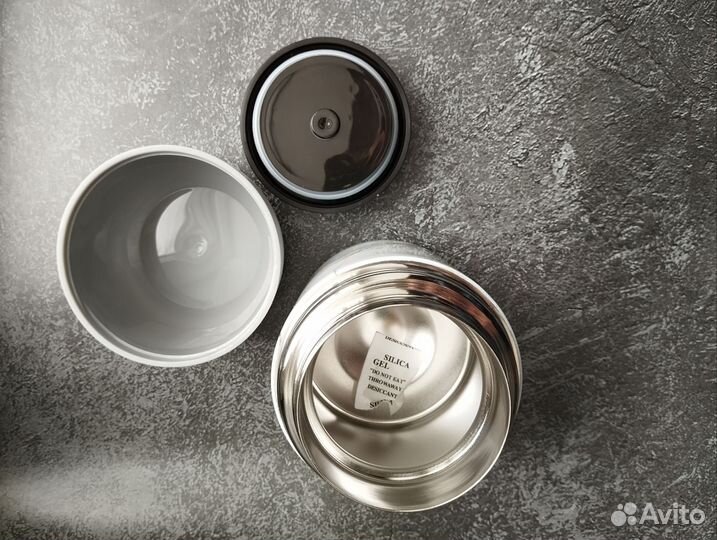 Термос для еды новый Agness белый