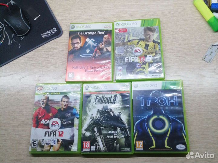 Игры на Xbox 360 The OrageBox 1000, Fifa17 800, Fi