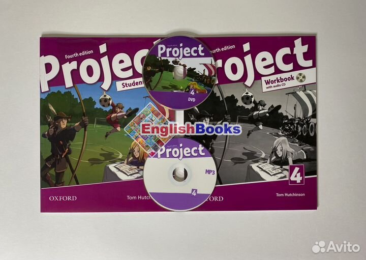 Project 4, 4ed, комплект (SB,WB,CD) новые