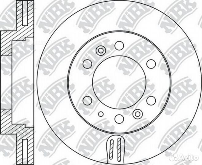 Nibk RN1750 / RN1750V Диск тормозной перед