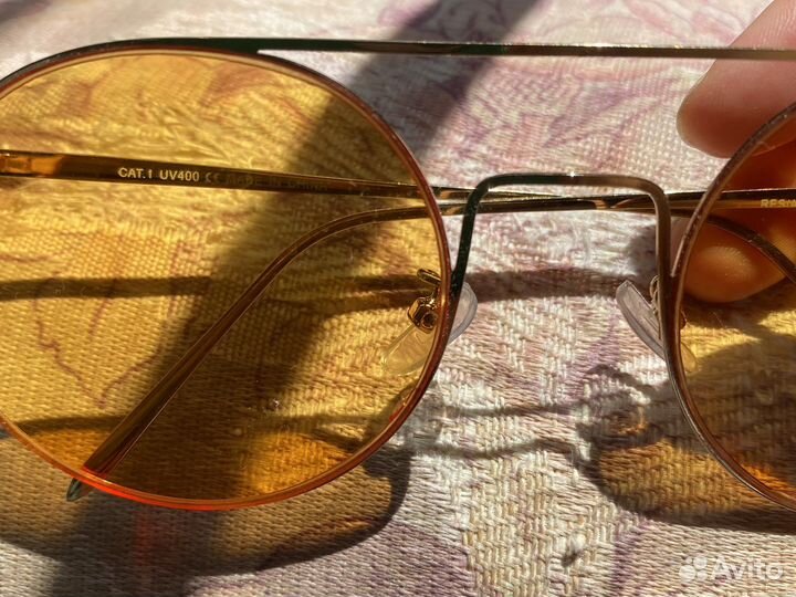 Очки солнцезащитные имиджевые жёлтые