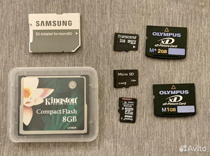 CF, SD, Micro SD, MMC, xD карты, переходники