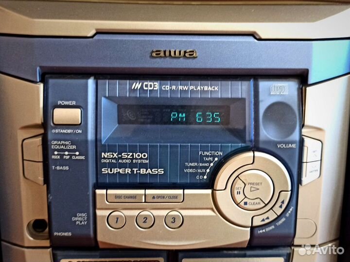 Бронь Музыкальный центр aiwa 3 диска радио aux