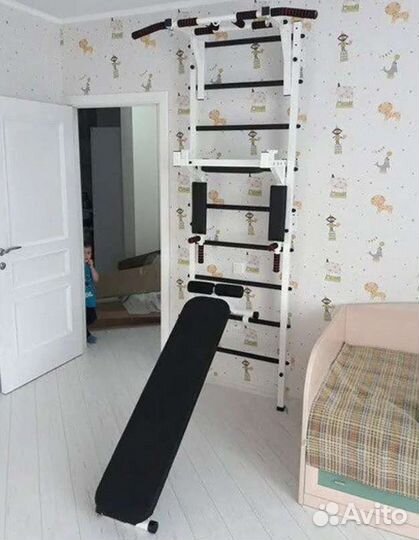 Шведская стенка усиленная белая