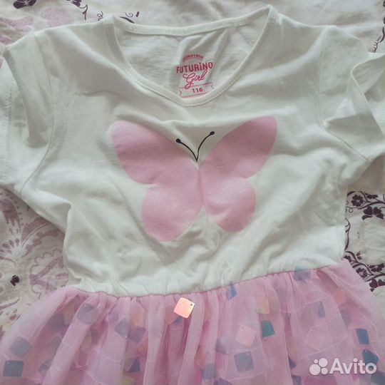 Платье летнее нарядное для девочки 116
