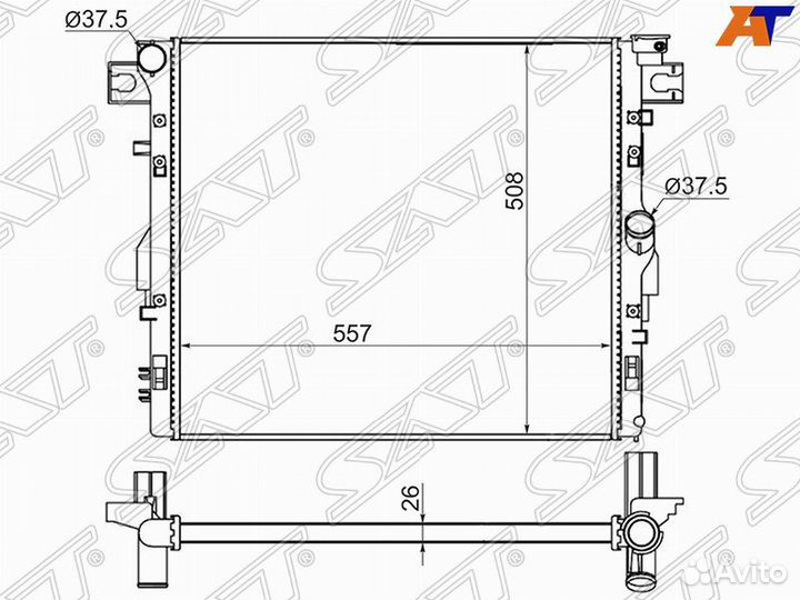Радиатор jeep wrangler rubicon 07