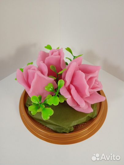 Мыло ручной работы, мини букеты в куполе