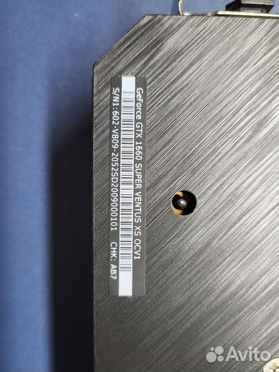 Видеокарта MSI GeForce GTX 1660 Super ventus XS OC