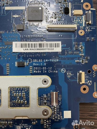 Материнская плата на Asus K53T LA-7552P