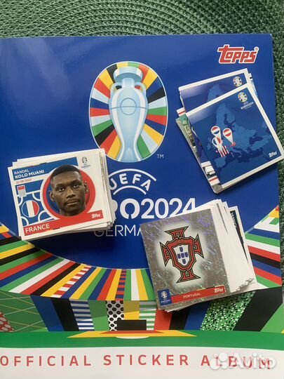 Наклейки topps uefa euro 2024
