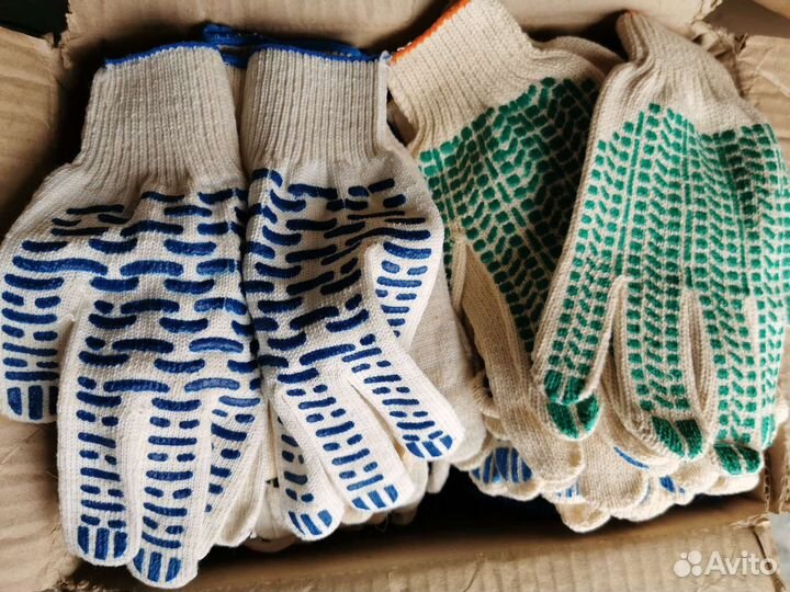 Перчатки х/б и прорезиненные