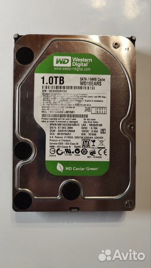 Жесткий диск Western Digital WD10ears 1Tb HDD