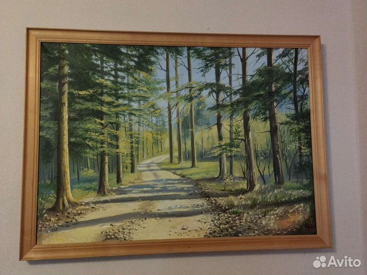 Картина маслом на холсте пейзаж бу
