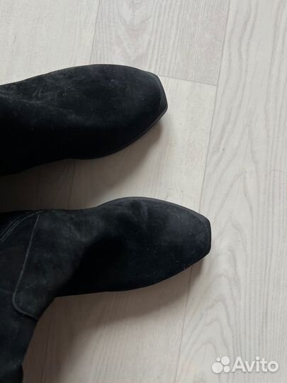 Женские сапоги зимние замшевые, 39, 39.5 размер