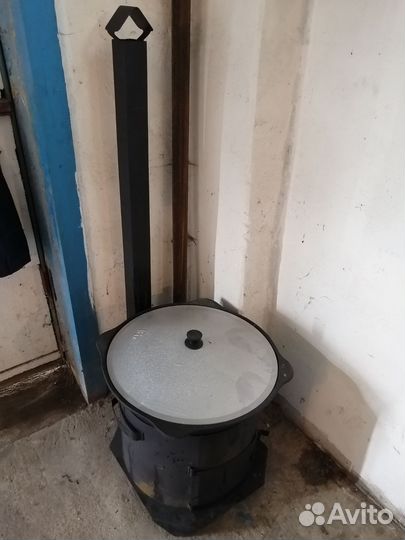 Комплект казан 16 л., печка, половник, шумовка