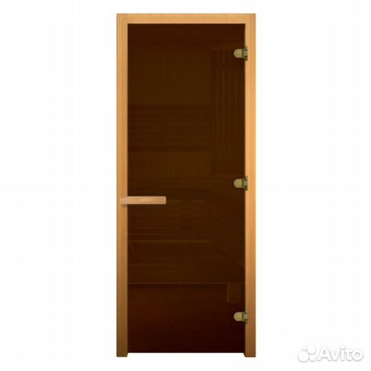 Дверь для Бани стекло Бронза 180х70 везувий