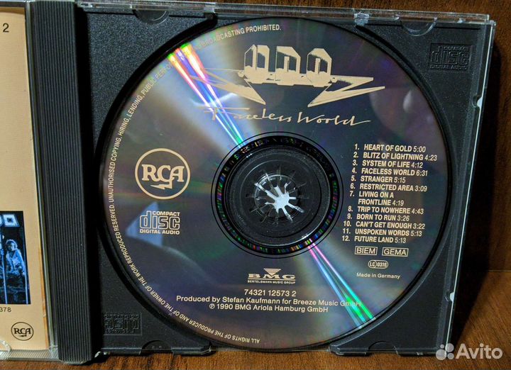 U.D.O. Faceless World компакт диск CD