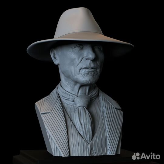 Эд Харрис из Мира дикого запада 3Д печать бюст