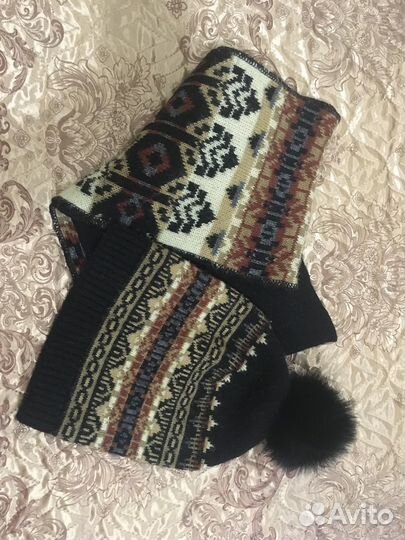 Комплект шапка и шарф женские