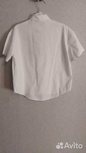 Рубашка оверсайз белая 122 для девочки