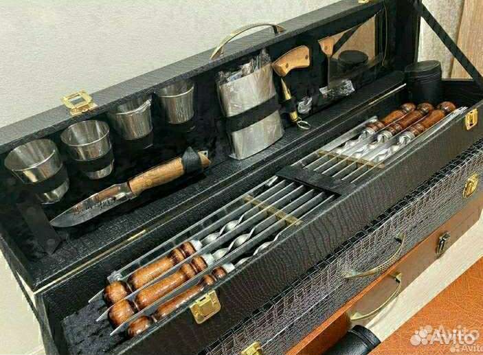 Шашлычный подарочный набор шампуров