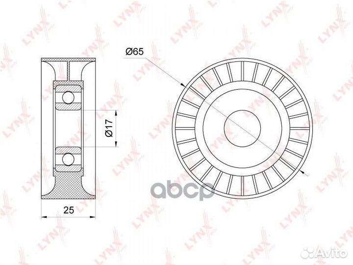 Ролик натяжной приводного ремня citroen C2/C3/C