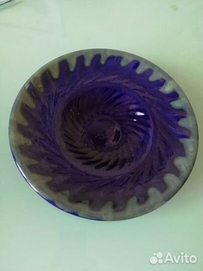 Блюдо зик, Конаково, СССР, cobalt