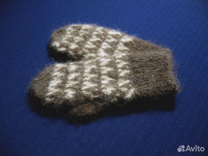 Варежки детские из собачьей шерсти