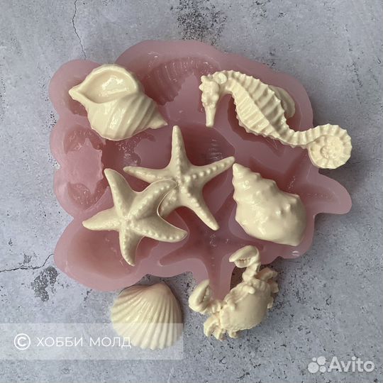 Силиконовый молд Морские обитатели, арт. 107