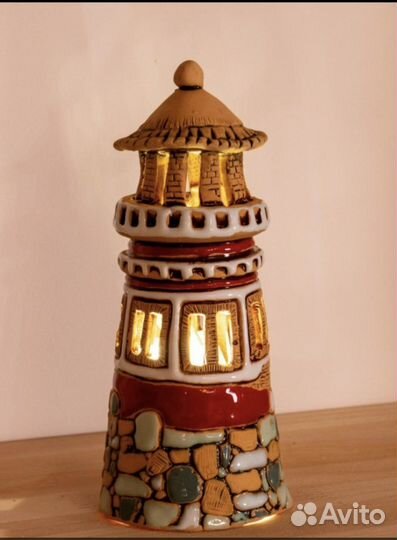 Светильник ночник керамический настольный