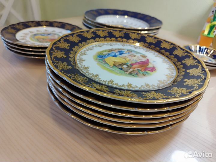 Тарелка Мадонна кобальт Чехия