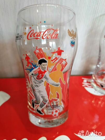 2 бокала Coca Cola с футболистами Еuro 2012