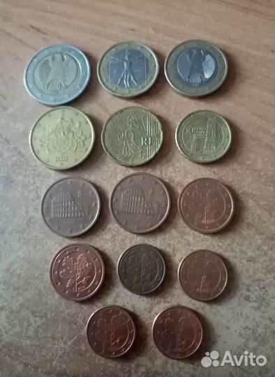 Монеты Испании, Болгарии, Румынии, Кипра, США