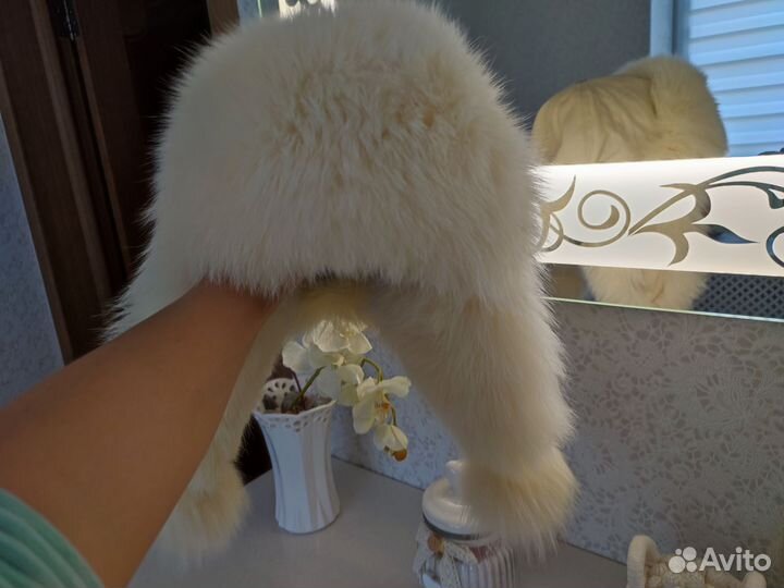 Шапка ушанка женская натуральный мех