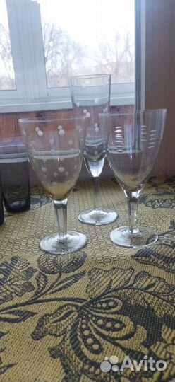 Рюмки цветное стекло СССР