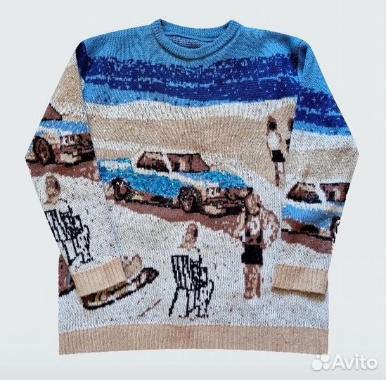 Джемпер с рисунком и пайетками