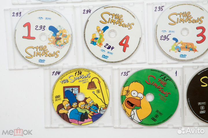 DVD, первые сезоны Симпсонов. Отдам бесплатно