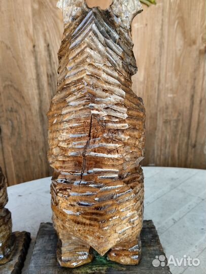 Медведь из дерева резной СССР