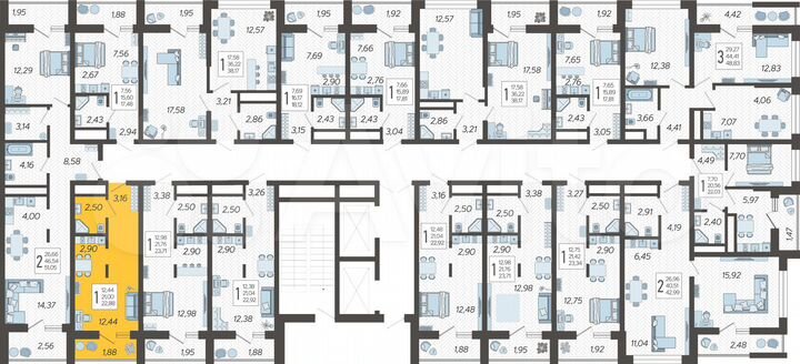 Квартира-студия, 22,9 м², 4/19 эт.
