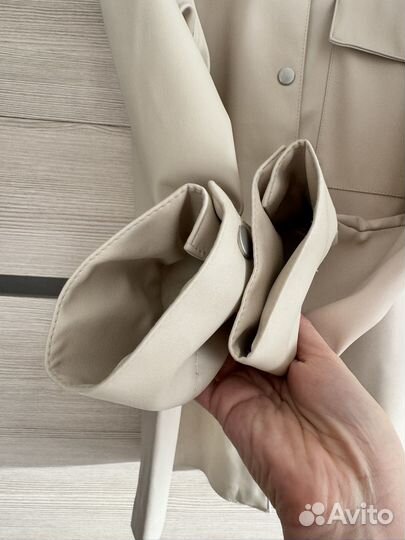 Кожаная рубашка женская 46 размер