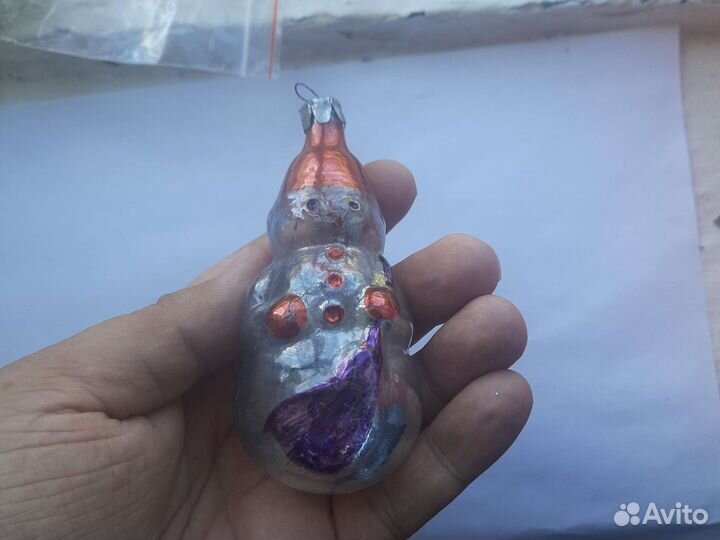 Елочные игрушки СССР снеговик