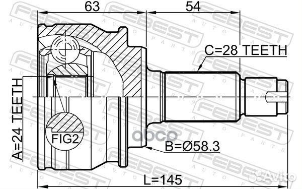 Шрус 0710-gvjbr 0710-gvjbr Febest
