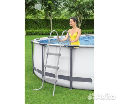 Каркасный бассейн 366х100см лестница+фильтр