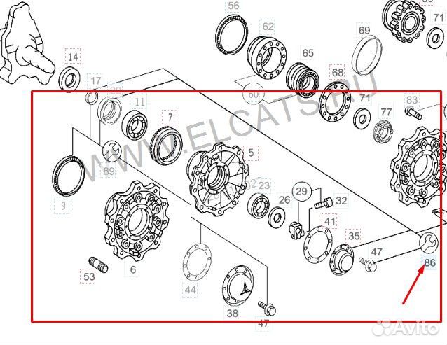 Комплект прокладок ступицы передний Mercedes-Benz