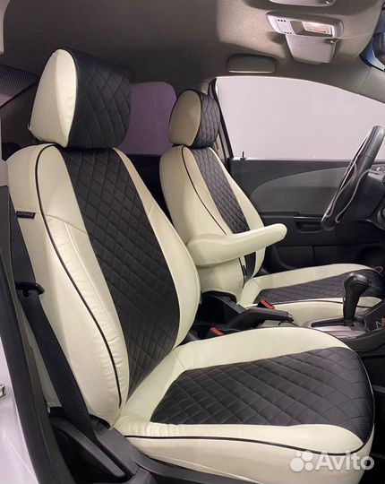 Чехлы Chevrolet Aveo (Т300) ромб