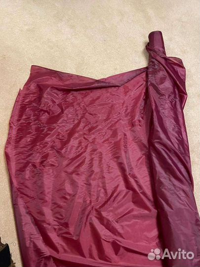 Шелк Таффета белый, бордовый, Атлас, подкладочная