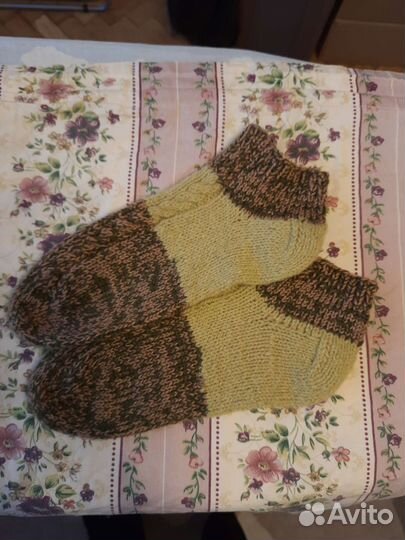 Свяжу для вас на заказ тёплые носочки-тапочки