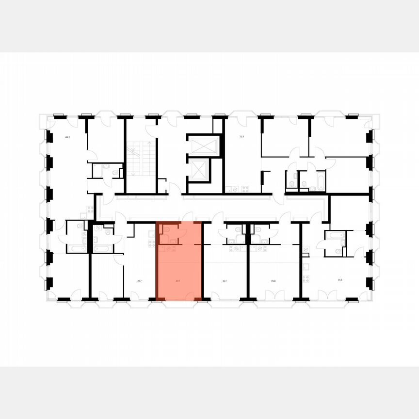 Квартира-студия, 22,1 м², 5/16 эт.