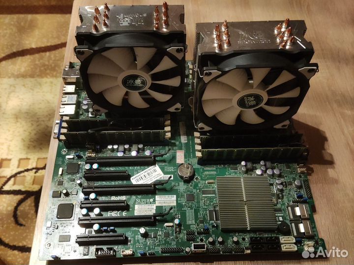 Комплект м/п X9DR3-F +процы 2690+ 256 Гб оператив